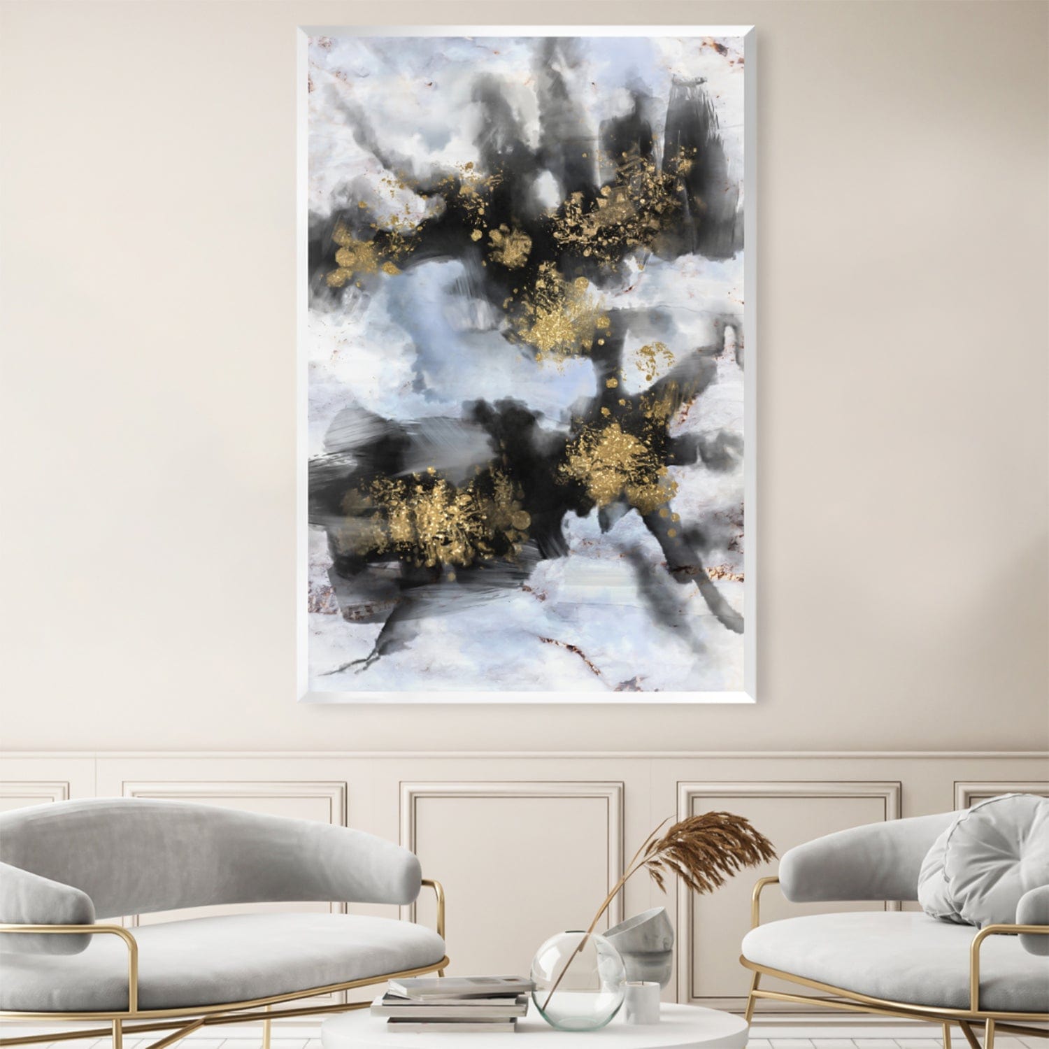 Ethereal Noir Canvas Art Clock Canvas