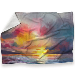 Euphoric Horizon Blanket Blanket 30 x 40in Clock Canvas