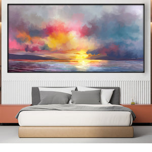 Euphoric Horizon Easy Build Frame Posters, Prints, & Visual Artwork Easy Build Frame & Fabric Print / 40 x 20in Clock Canvas