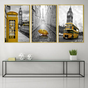 Europe Splash Canvas Art Clock Canvas