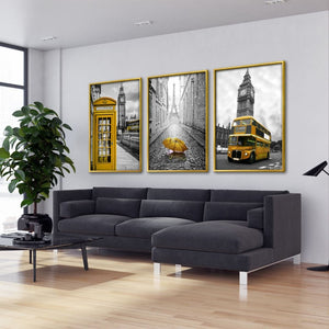 Europe Splash Canvas Art Clock Canvas