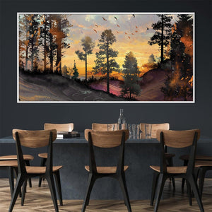 Evening Echo Canvas Art Clock Canvas