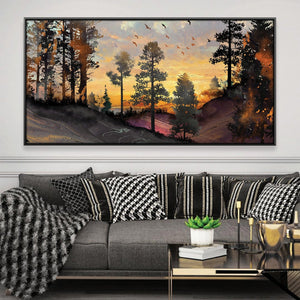 Evening Echo Canvas Art Clock Canvas