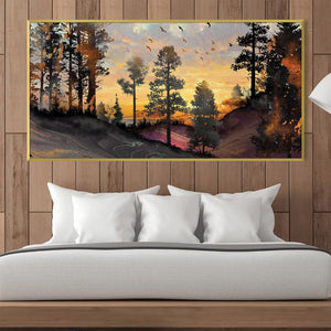 Evening Echo Canvas Art Clock Canvas