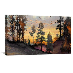 Evening Echo Canvas Art Clock Canvas