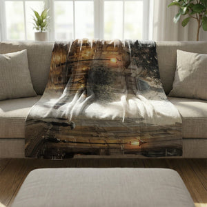 Evening Promenade Blanket Blanket Clock Canvas