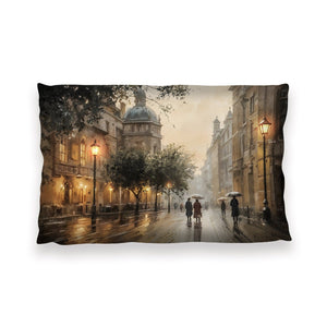 Evening Promenade Cushion Cushion 13 x 19in Clock Canvas
