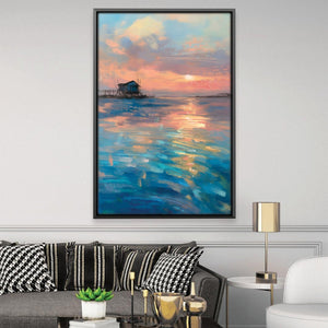 Evening’s Quiet Mirror Canvas Art 12 x 18in / Canvas Clock Canvas