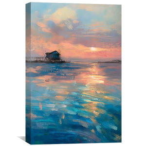 Evening’s Quiet Mirror Canvas Art Clock Canvas