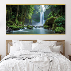 Exotic Waterfalls Canvas Art Clock Canvas