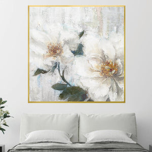 Faded Daisy Canvas Art Clock Canvas