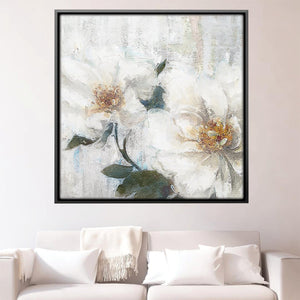 Faded Daisy Canvas Art Clock Canvas