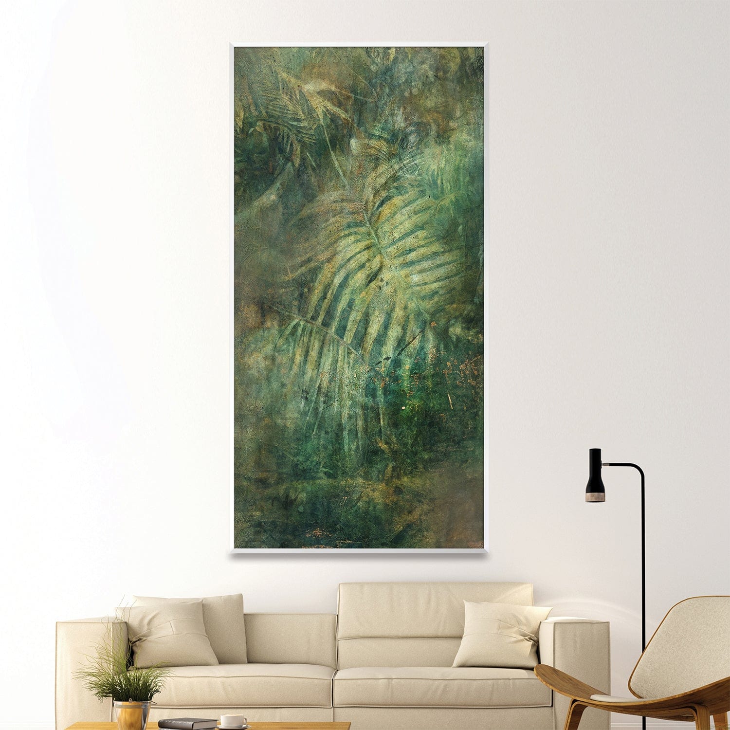 Faded Foliage Canvas Art Clock Canvas