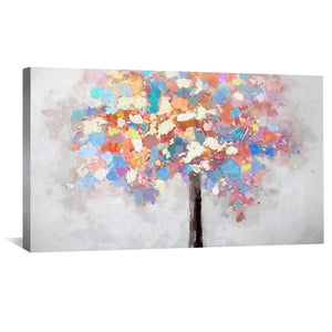 Faded Oak Canvas Art Clock Canvas