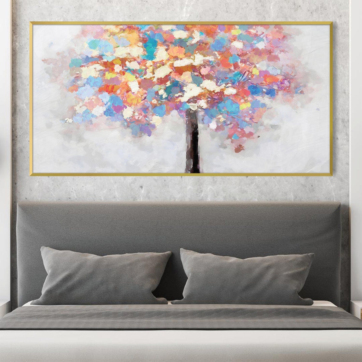 Faded Oak Canvas Art Clock Canvas