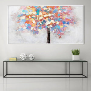 Faded Oak Canvas Art Clock Canvas