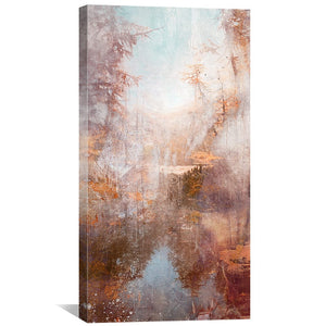 Faded Paths Canvas Art Clock Canvas