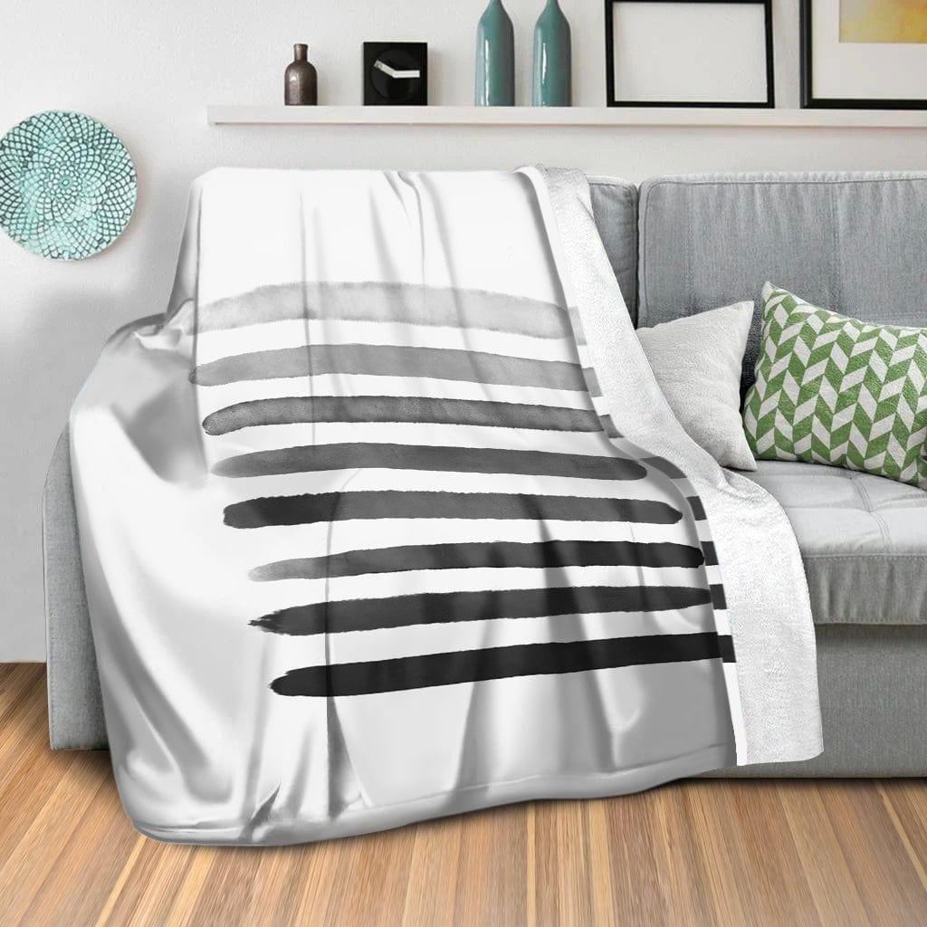 Faded Strokes Blanket Blanket Clock Canvas