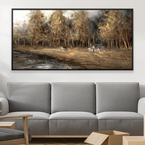 Faded Woodlands Canvas Art 20 x 10in / Canvas Clock Canvas