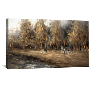 Faded Woodlands Canvas Art Clock Canvas