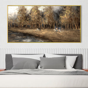 Faded Woodlands Canvas Art Clock Canvas