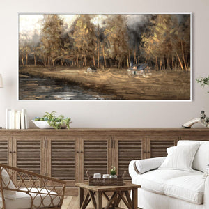 Faded Woodlands Canvas Art Clock Canvas