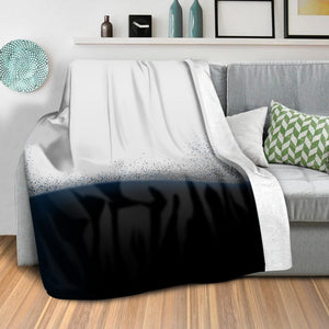 Fading Noir Blanket Blanket Clock Canvas