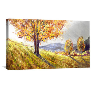 Fall Glow Canvas Art Clock Canvas