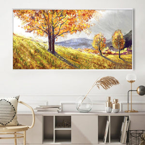 Fall Glow Canvas Art Clock Canvas
