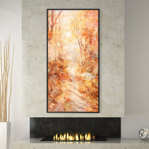 Fall Trail Canvas Art Clock Canvas