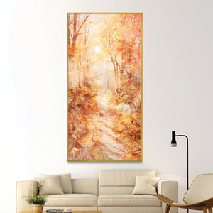 Fall Trail Canvas Art Clock Canvas