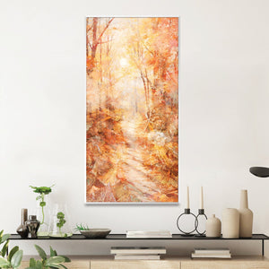 Fall Trail Canvas Art Clock Canvas