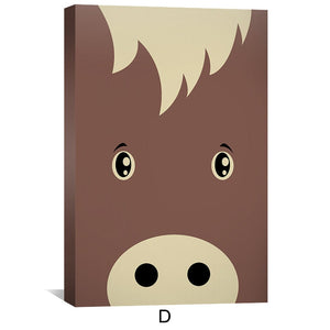 Farm Friends Canvas Art Clock Canvas