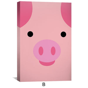 Farm Friends Canvas Art Clock Canvas