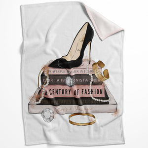 Fashion History Blanket Blanket 75 x 100cm Clock Canvas