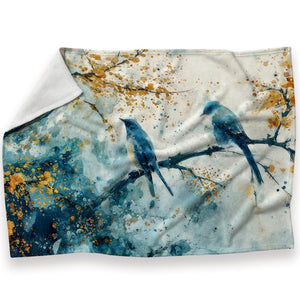 Feathered Harmony Blanket Blanket 30 x 40in Clock Canvas