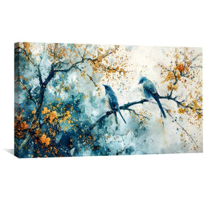 Feathered Harmony Canvas Art Clock Canvas