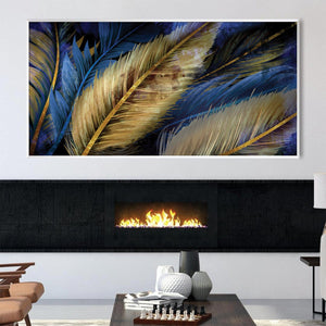 Feathered Symphony Canvas Art Clock Canvas
