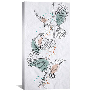 Feathers in Unison Canvas Art Clock Canvas