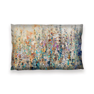 Field of Floral Cushion Cushion 13 x 19in Clock Canvas