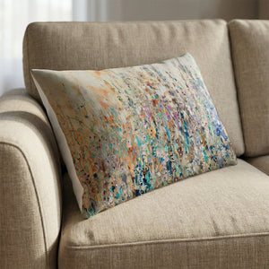 Field of Floral Cushion Cushion 13 x 19in Clock Canvas