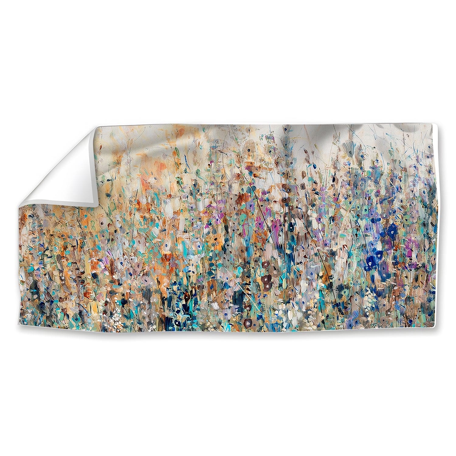 Field of Floral Easy Build Frame Posters, Prints, & Visual Artwork Fabric Print Only / 40 x 20in Clock Canvas