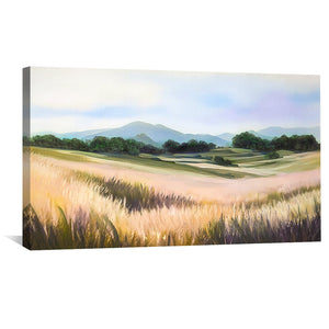 Field of Hills Canvas Art Clock Canvas