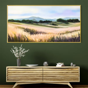 Field of Hills Canvas Art Clock Canvas