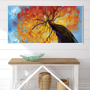 Fiery Canopy Canvas Art Clock Canvas