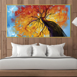 Fiery Canopy Canvas Art Clock Canvas