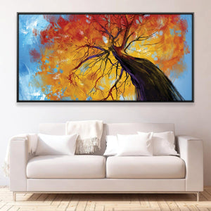 Fiery Canopy Canvas Art Clock Canvas