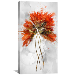 Fiery Petal Canvas Art Clock Canvas