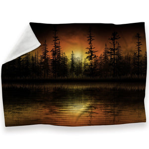 Fireline Horizon Blanket Blanket 30 x 40in Clock Canvas