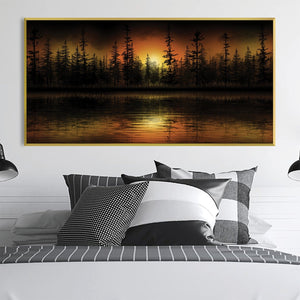 Fireline Horizon Canvas Art Clock Canvas